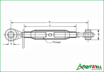 tractor top link assembly