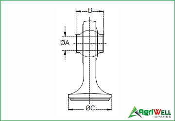 WELD ON END FOR HYDRAULIC CYLINDERS