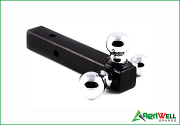 TRI-BALL WITH CLEVIS, BLACK POWDER COATED